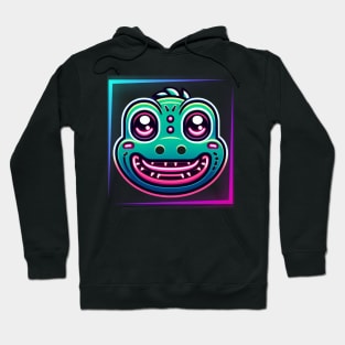 glitch gator art Hoodie